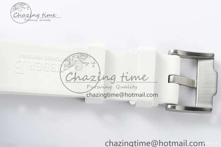 1223 FashionForward Daytona White Ceramic 5GF Best Edition White Black Dial on White Rubber Strap A 2329